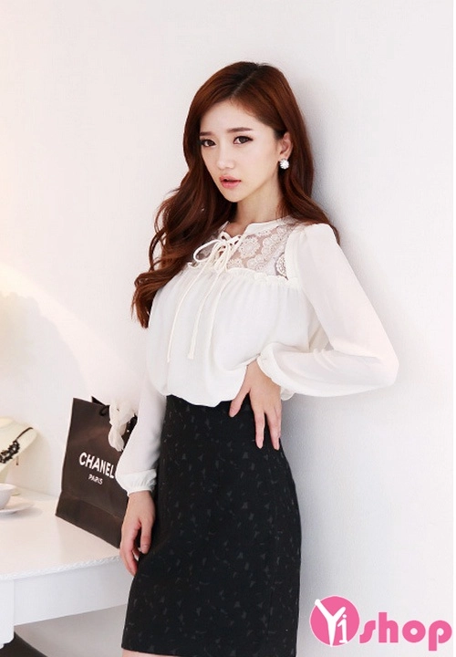Sơ mi nữ vải voan lụa cho nàng công sở hè 2016