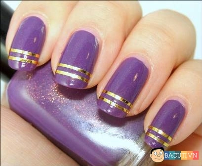 12 mẫu nail màu tím cho cô dâu lãng mạn quyến rũ