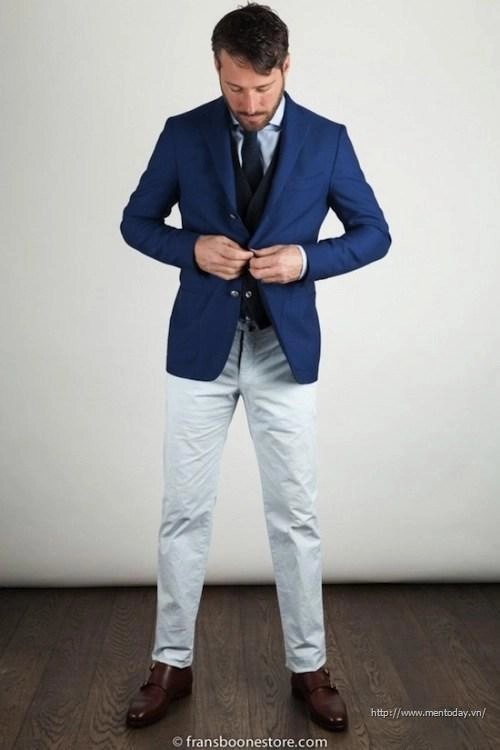 3 cách mix quần trouser và blazer