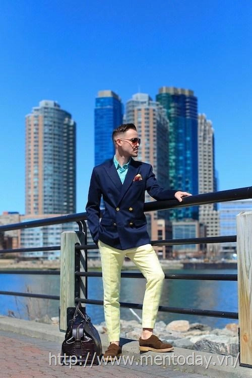 3 cách mix quần trouser và blazer