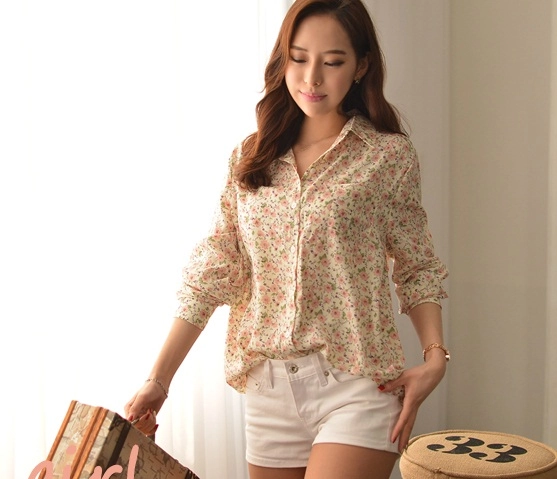 Áo sơ mi nữ họa tiết hoa sành điệu cho nàng tỏa sáng