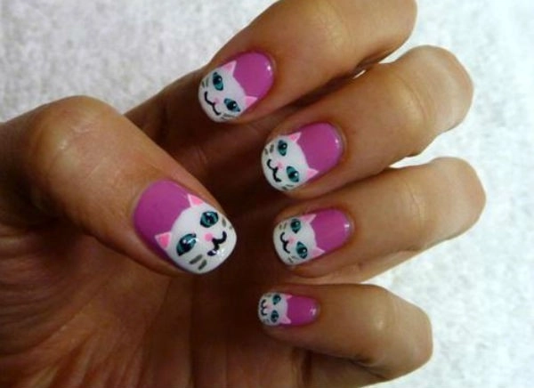 Mẫu nail hình con vật đáng yêu cho cô nàng tuổi teen