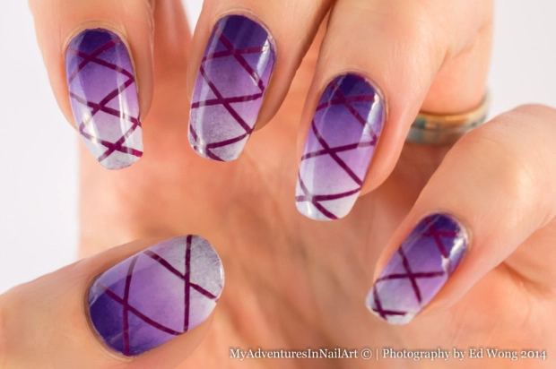 Mẫu nail màu tím đẹp cho bạn gái lãng mạn