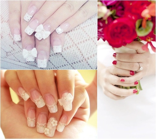 Những kiểu móng tay hình nơ dễ thương