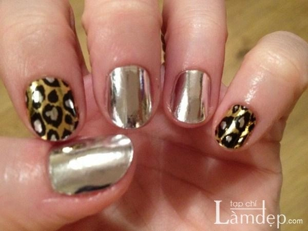 Những mẫu nail màu metallic đẹp độc đáo