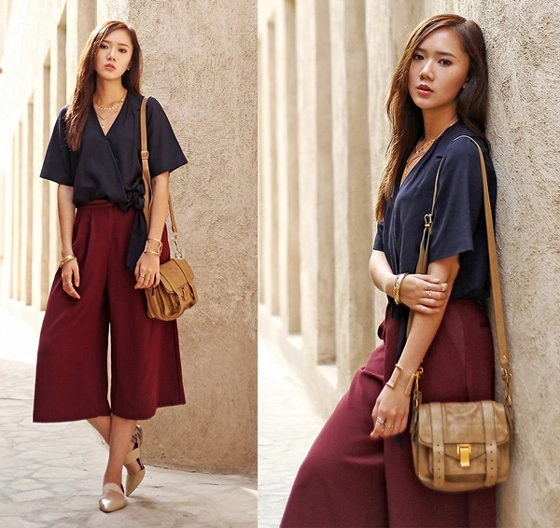 Quần culottes nữ mốt thời trang vô cùng thời thường