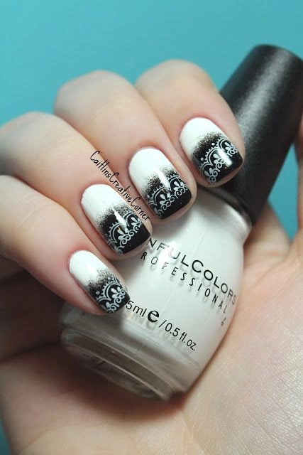 15 mẫu nail đen trắng giành cho bạn nữ trẻ trung