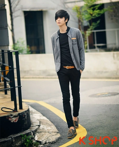 Bí quyết mix áo khoác cardigan với áo sơ mi nam