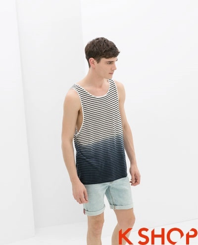 Áo tanktop nam cho chàng thích thời trang zara