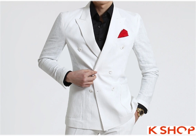 Mua Bộ Vest nam cao cấp 6 cúc Hàn Quốc màu TRẮNG cực sang trọng Suit Nam  Cao Cấp  Tiki
