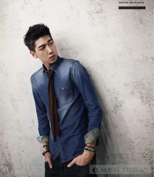 Sơ mi denim lịch lãm phong cách cho quý ông