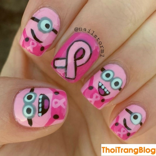 20 kiểu móng tay nail minion siêu dễ thương cho bạn gái