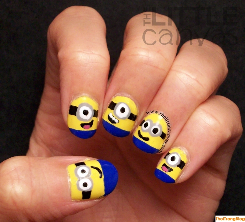 20 kiểu móng tay nail minion siêu dễ thương cho bạn gái
