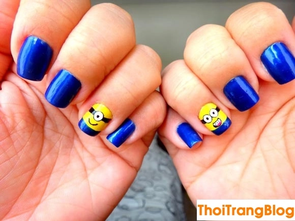 20 kiểu móng tay nail minion siêu dễ thương cho bạn gái