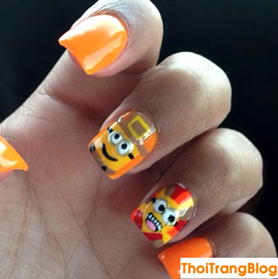 20 kiểu móng tay nail minion siêu dễ thương cho bạn gái