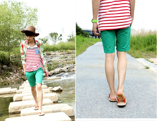 Hướng dẫn phối áo thun pull nam với quần short sành điệu