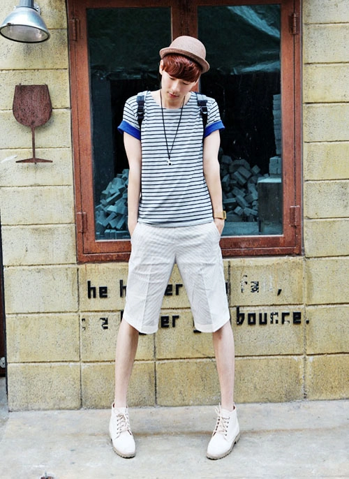 Hướng dẫn phối áo thun pull nam với quần short sành điệu
