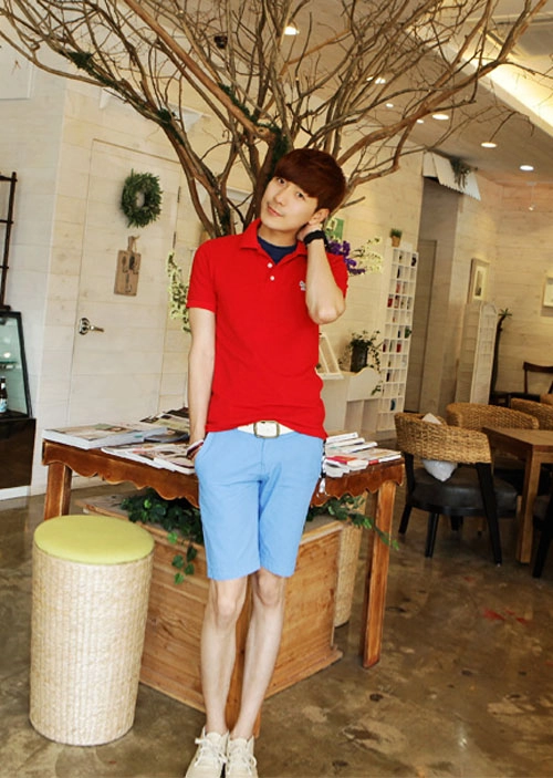 Hướng dẫn phối áo thun pull nam với quần short sành điệu