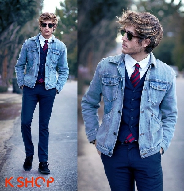 Áo khoác nam denim đẹp thể hiện phong cách phái mạnh