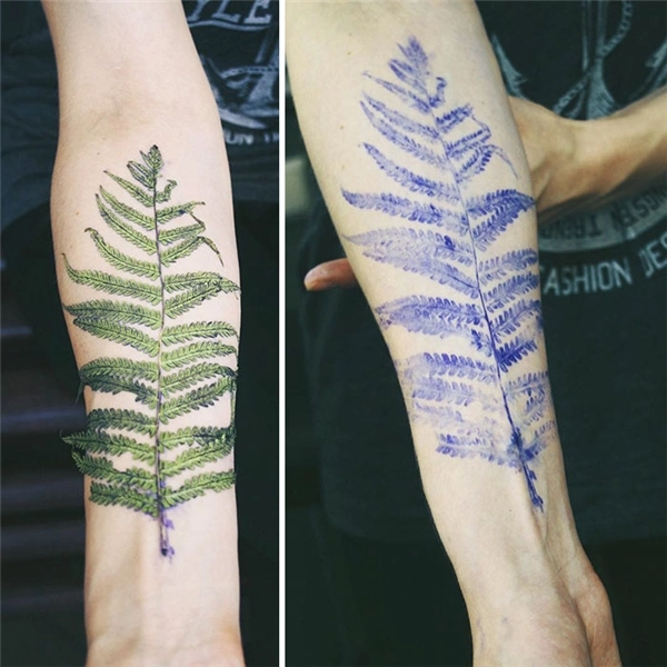 Mê mẩn với những hình xăm được in từ hoa cỏ thật