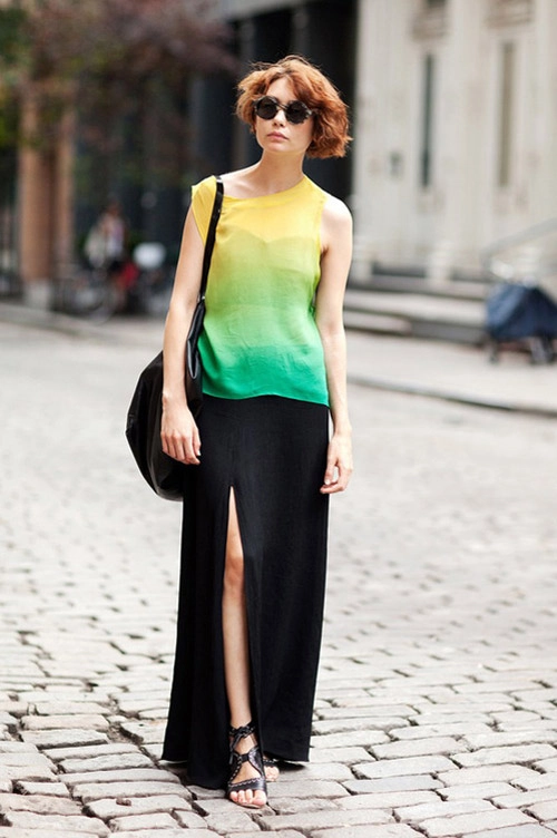 Váy đầm maxi xẻ đùi đẹp cho cô nàng công sở
