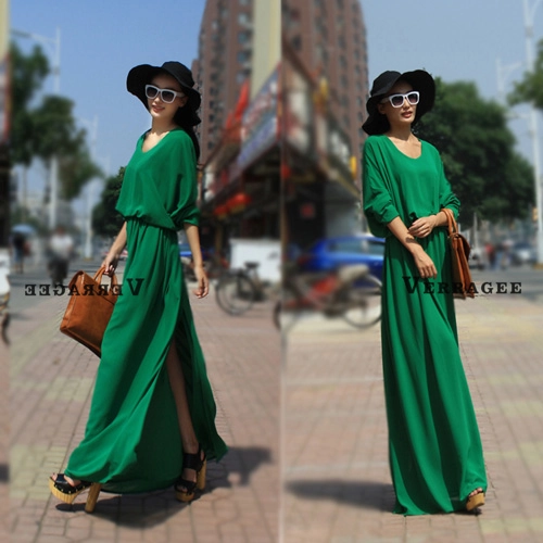 Váy đầm maxi xẻ đùi đẹp cho cô nàng công sở