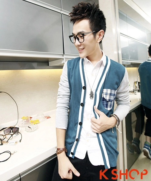 Áo khoác cardigan nam hàn quốc đẹp ấm áp