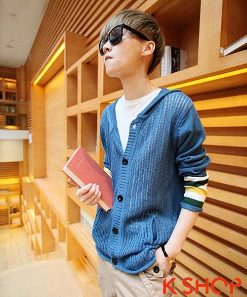 Áo khoác cardigan nam hàn quốc đẹp ấm áp