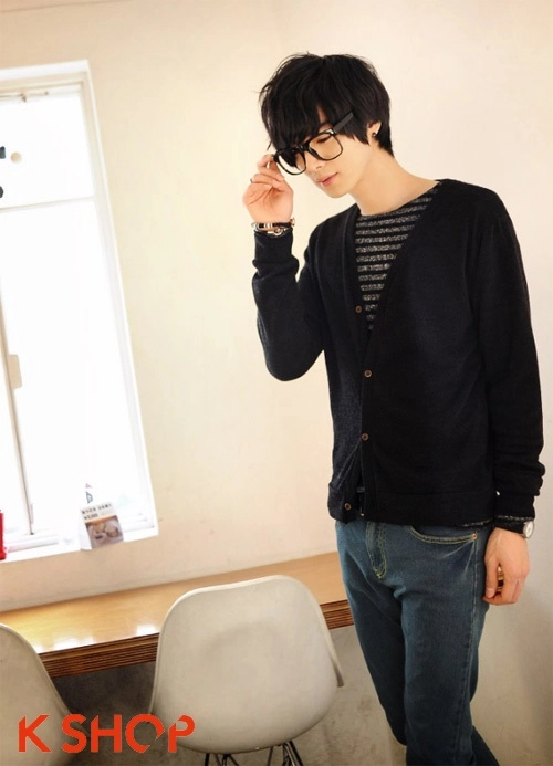 Áo khoác len cardigan nam hàn quốc đẹp ấm áp không lạnh