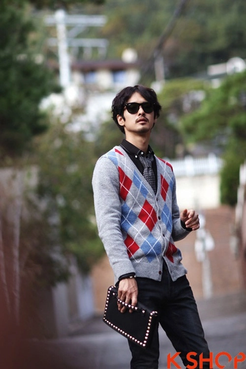Áo khoác nam cardigan hàn quốc đẹp thu đông ấm áp 2018