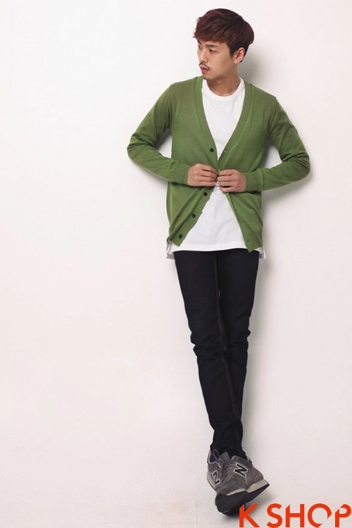 Áo khoác nam cardigan hàn quốc đẹp thu đông ấm áp 2018