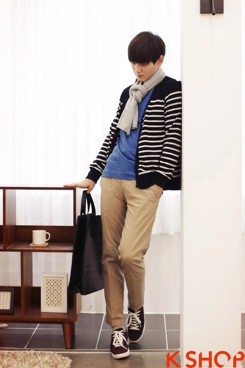 Áo khoác nam cardigan hàn quốc đẹp thu đông ấm áp 2018