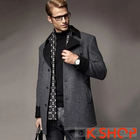 Áo khoác nam măng tô đẹp thu đông ấm áp lịch lãm