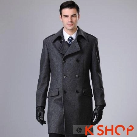Áo khoác nam măng tô đẹp thu đông ấm áp lịch lãm