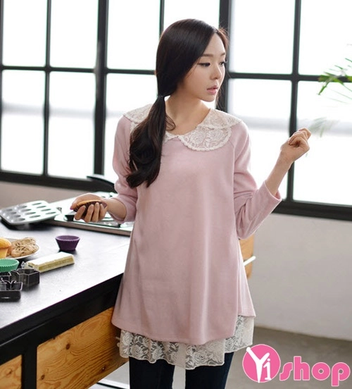 Áo sơ mi nữ không cổ dài tay hàn quốc đẹp cho nàng dịu dàng cá tính