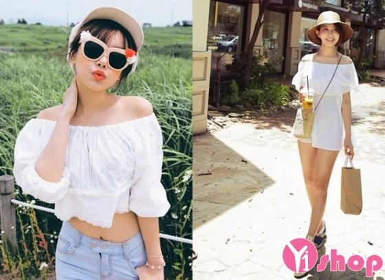 Áo sơ mi nữ trễ vai đẹp quyến rũ xu hướng thời trang độc đáo