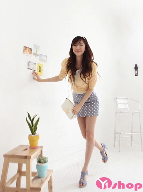 Bst chân váy đầm chấm bi ngắn hàn quốc đẹp mạnh mẽ