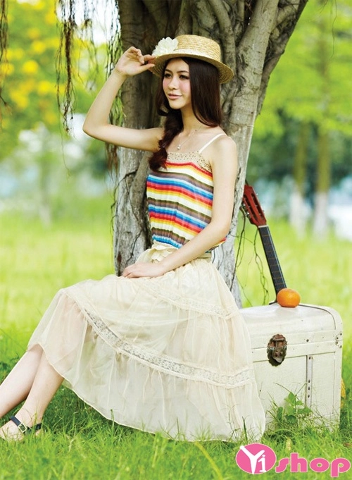 Bst váy đầm maxi dáng dài đẹp lãng mạn ngọt ngào