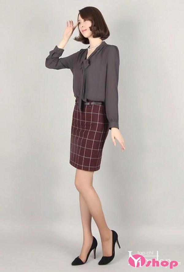 Chân váy đầm bút chì dáng dài đẹp trẻ trung tới công sở