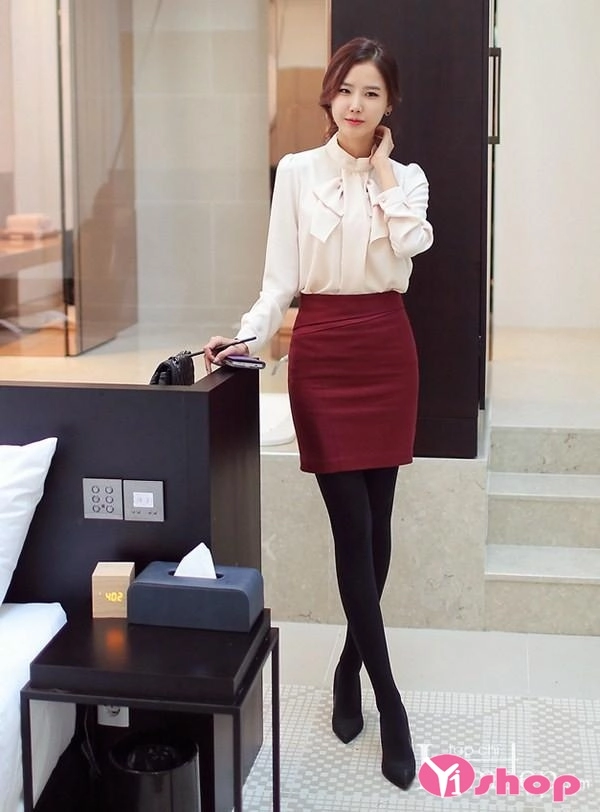 Chân váy đầm bút chì dáng dài đẹp trẻ trung tới công sở