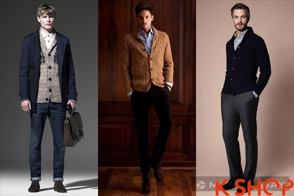 Những mẫu áo khoác cardigan nam cổ bẻ đẹp ấm áp thanh lịch