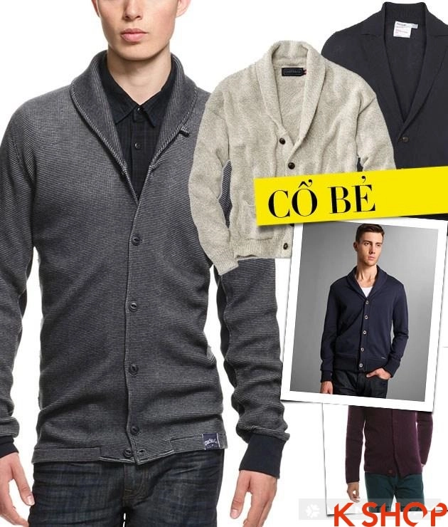 Những mẫu áo khoác cardigan nam cổ bẻ đẹp ấm áp thanh lịch