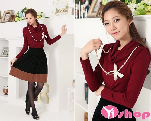 Phong cách chân váy đầm dáng xòe đẹp thời thượng hàn quốc