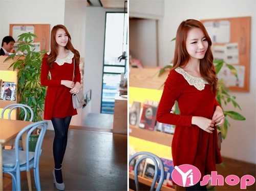Váy đầm dáng xòe đẹp hàn quốc đáng yêu như sao hàn cho các nàng
