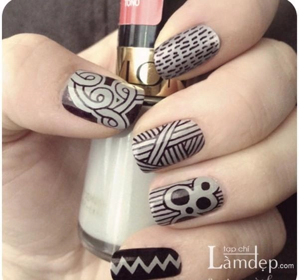 19 mẫu móng tay nail đẹp họa tiết ngẫu hứng ấn tượng cho nàng dạo phố tự tin