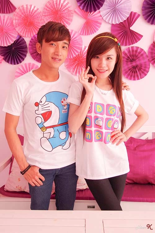 Áo đôi thun teen đẹp cá tính năng động cho cặp đôi yêu nhau độc đáo