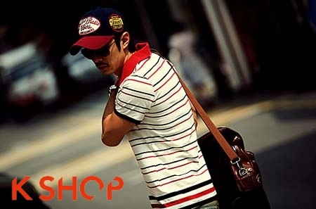 Áo phông nam kẻ sọc ngang hàn quốc cho anh chàng gầy cá tính
