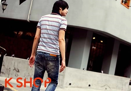 Áo phông nam kẻ sọc ngang hàn quốc cho anh chàng gầy cá tính