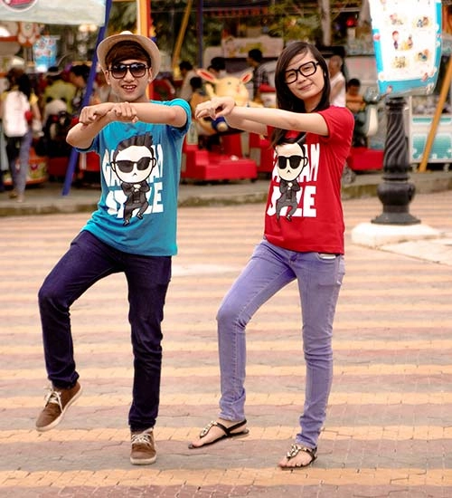 Áo thun nam teen gangnam style cá tính cho các bạn trẻ