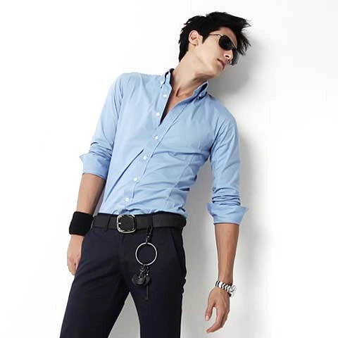 Bst áo sơ mi nam hàn quốc phong cách cổ điển tới công sở